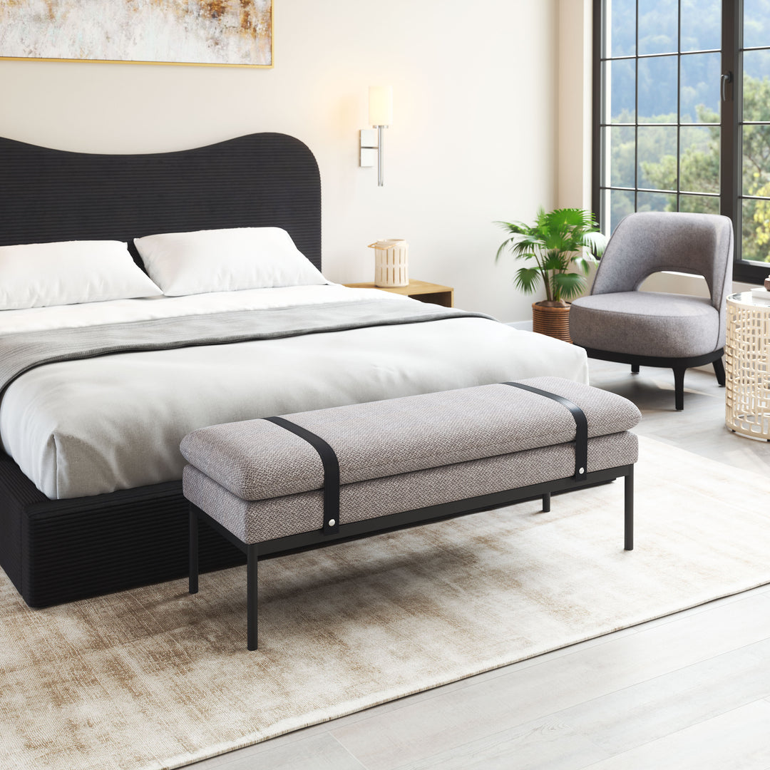 Zuo Padd Bench Gray