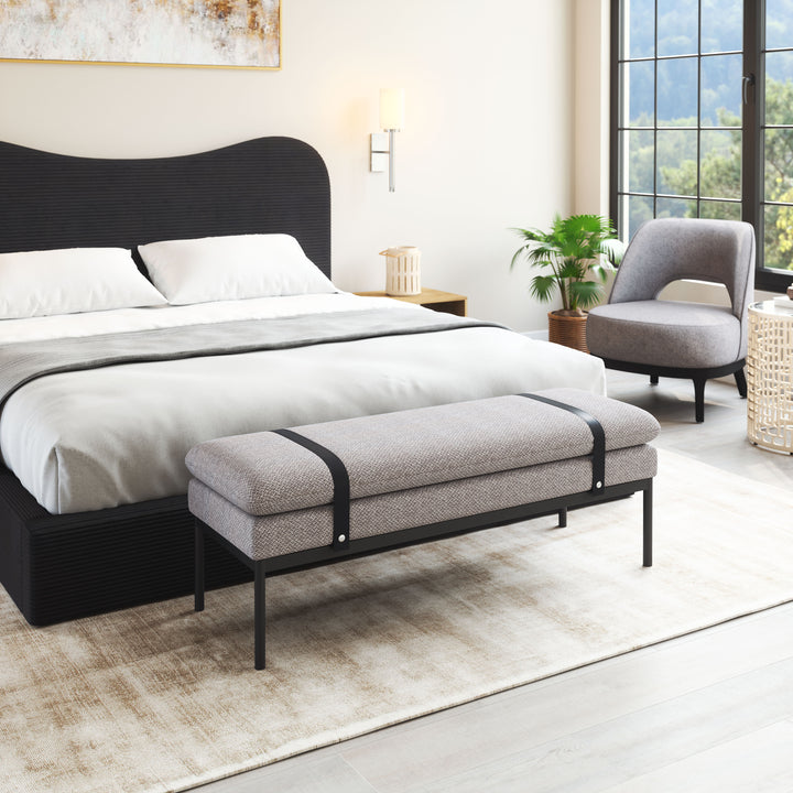 Zuo Padd Bench Gray