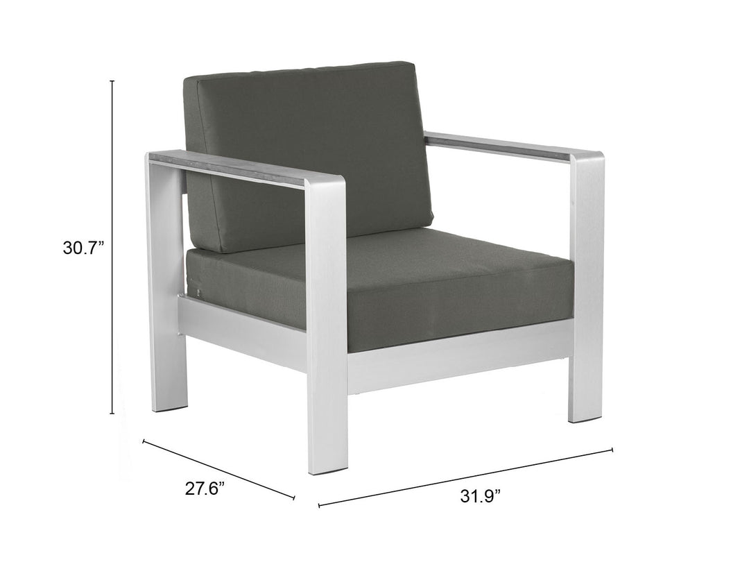 Zuo Cosmopolitan Armchair Dark Gray