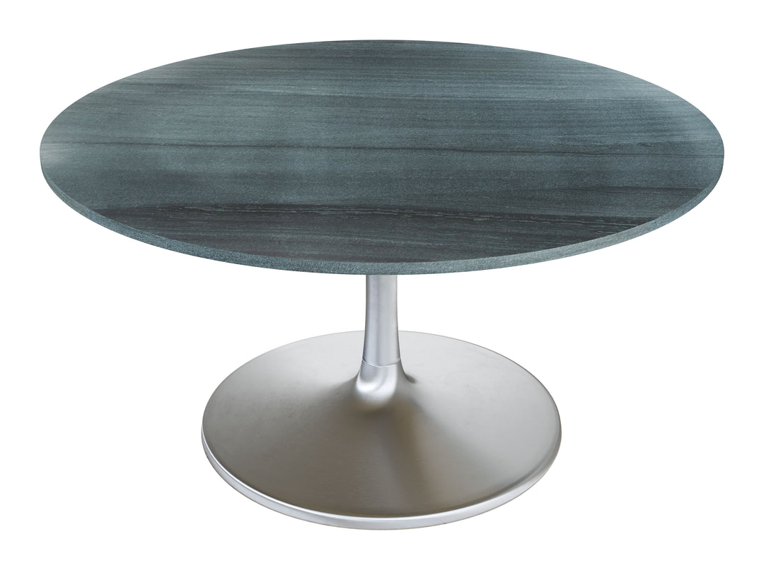 Zuo Metropolis Dining Table (60") Gray & Silver