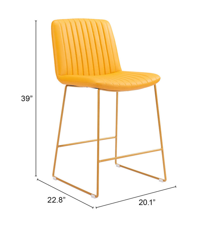 Zuo Mode Counter Stool (Set of 2) Yellow