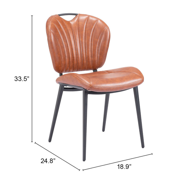 Zuo Terrence Dining Chair (Set of 2) Vintage Brown