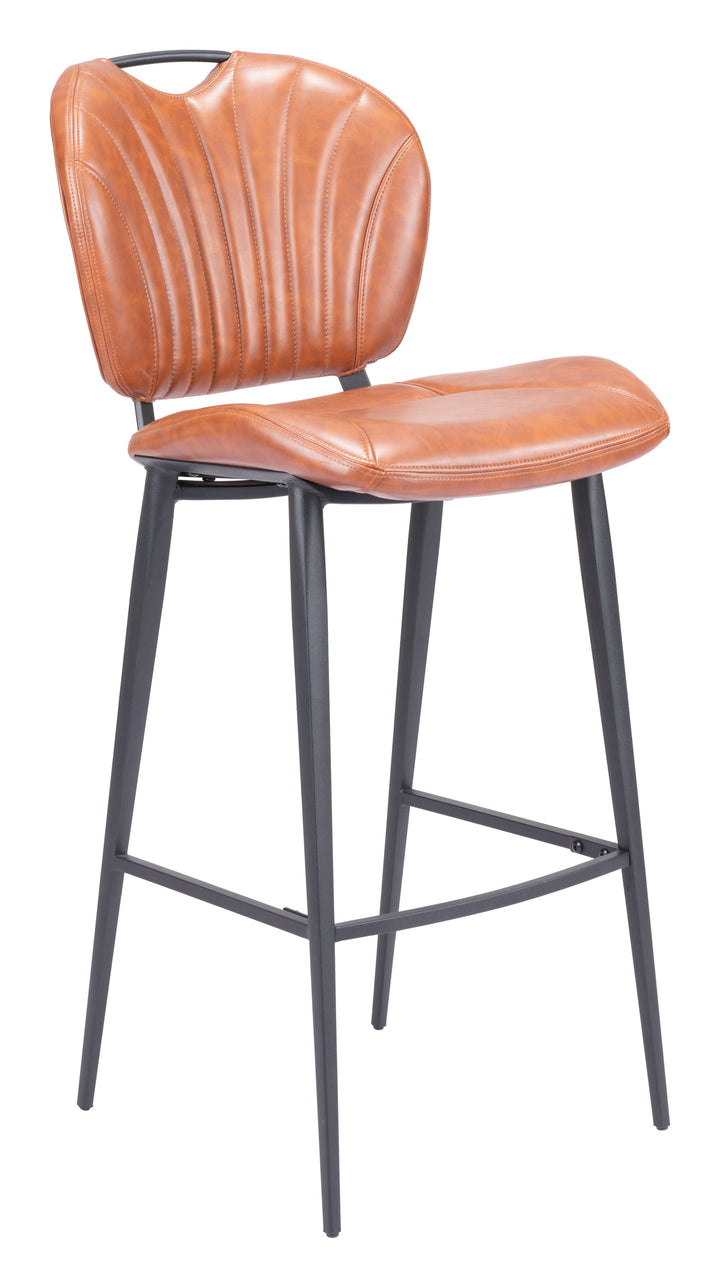 Zuo Terrence Barstool Vintage Brown