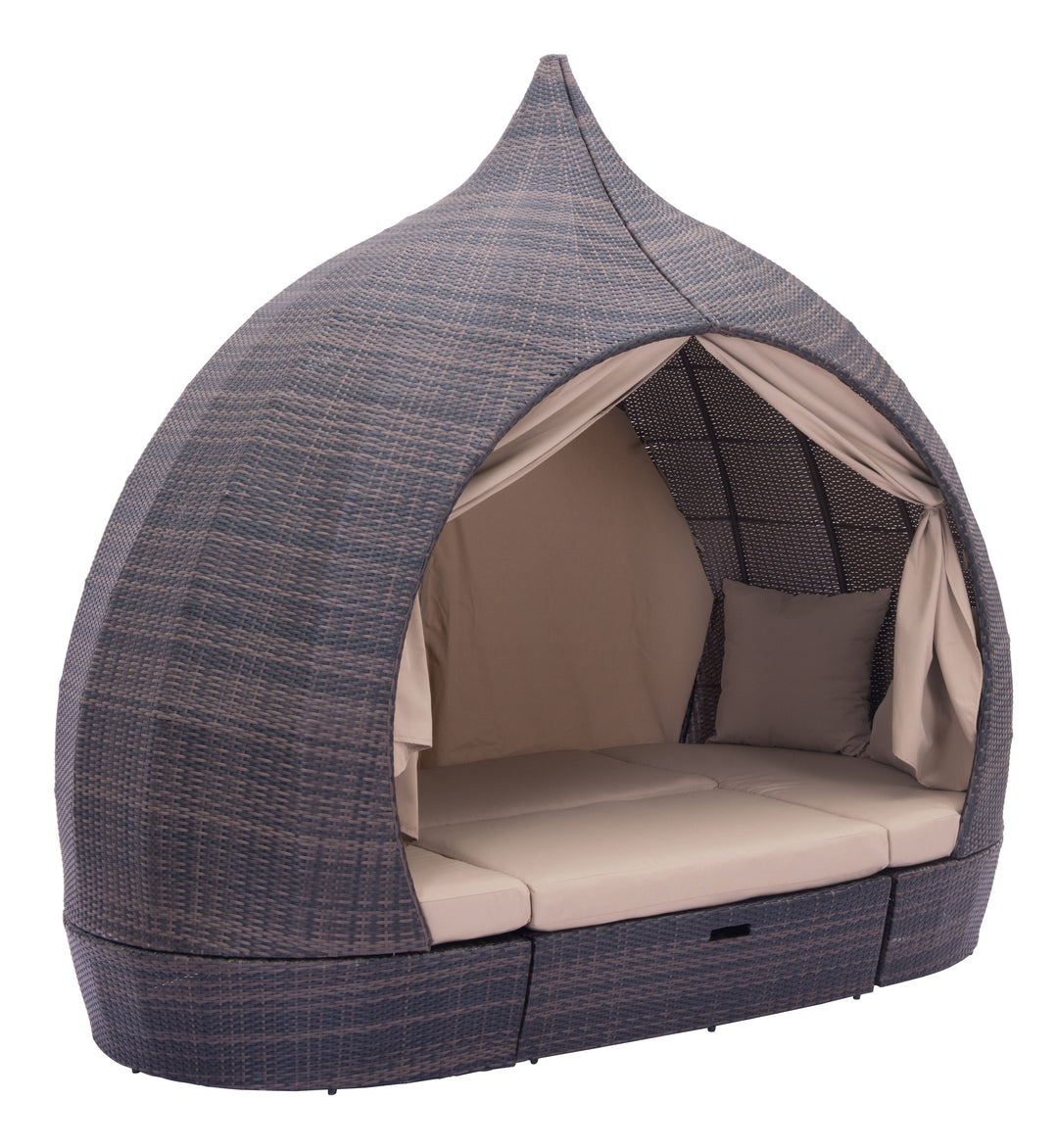 Zuo Majorca Daybed Brown & Beige