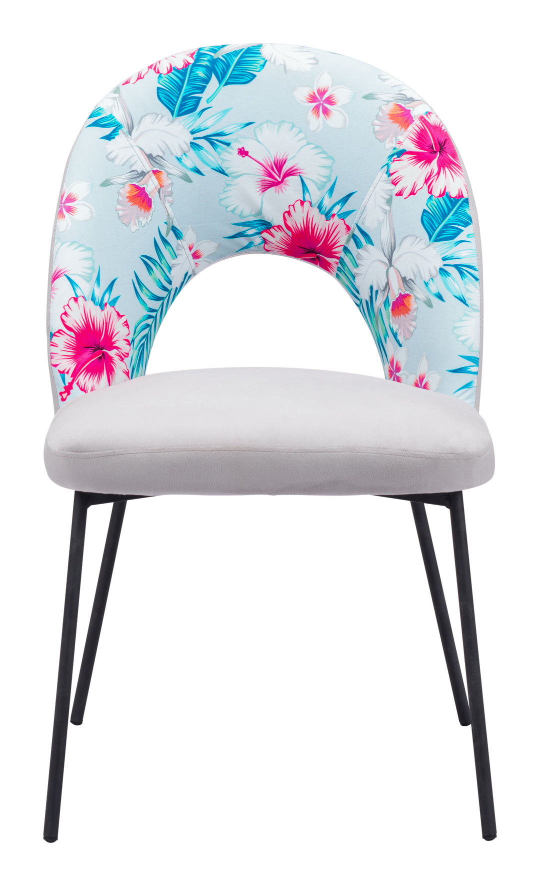 Zuo Torrey Dining Chair (Set of 2) Multicolor Print & Gray