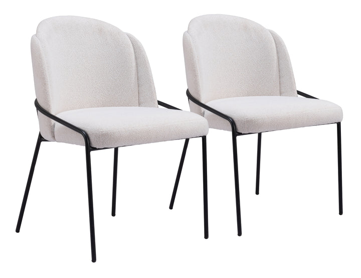 Zuo Jambi Dining Chair (Set of 2) Ivory