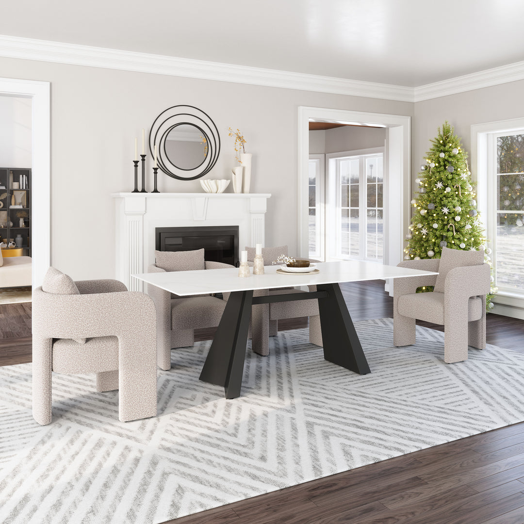 Zuo Inky Dining Table White