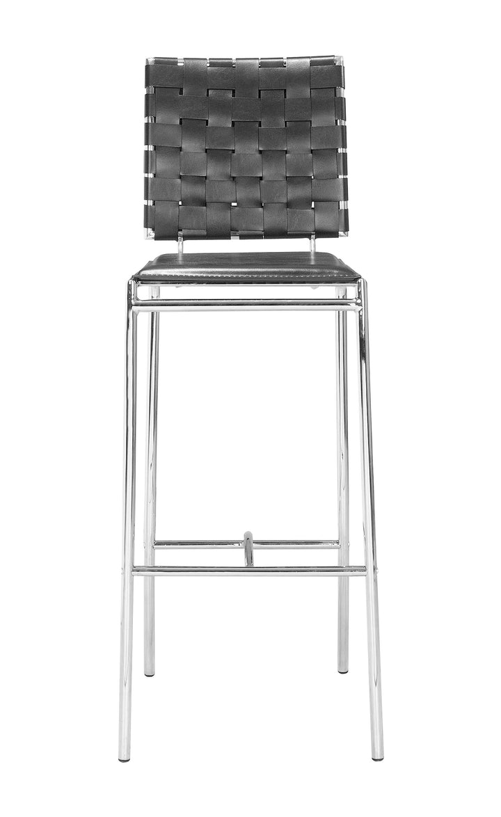 Zuo Criss Cross Barstool (Set of 2) Black