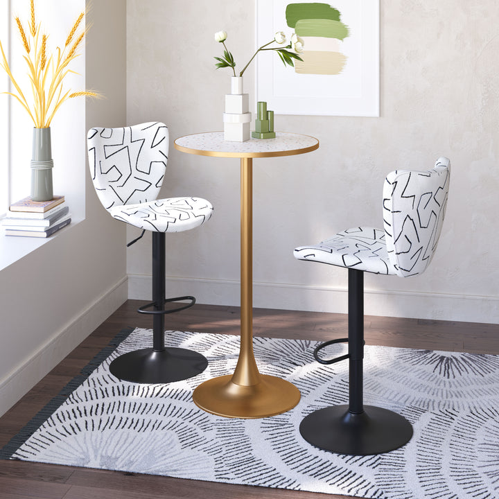 Zuo Elevate Barstool (Set of 2) White