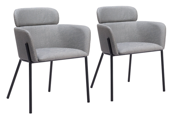 Zuo Bremor Dining Chair (Set of 2) Slate Gray