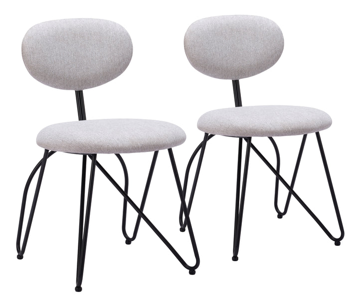 Zuo Novi Dining Chair (Set of 2) Dove Gray