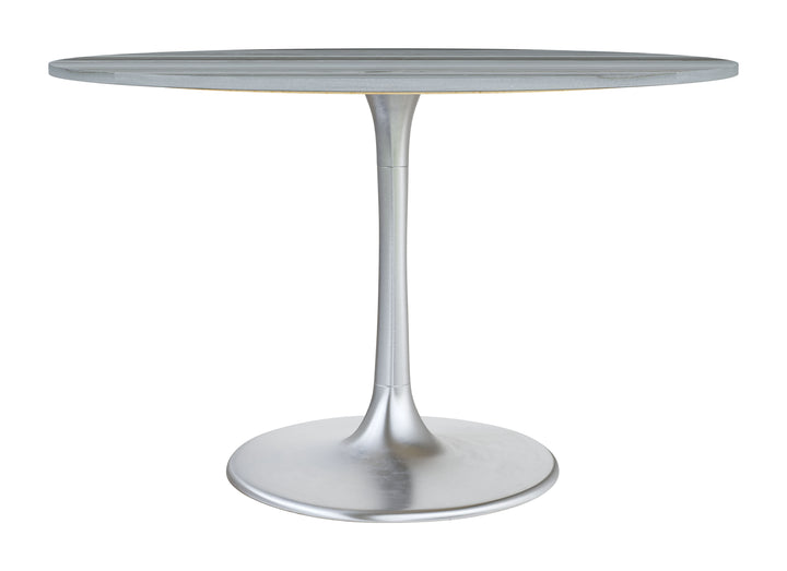 Zuo Star City Dining Table Gray & Silver