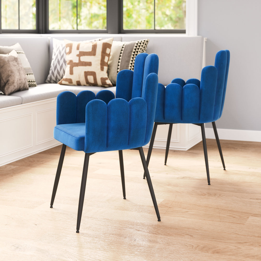 Zuo Noosa Dining Chair (Set of 2) Navy Blue