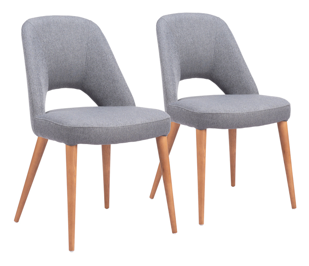 Zuo Leith Dining Chair (Set of 2) Gray