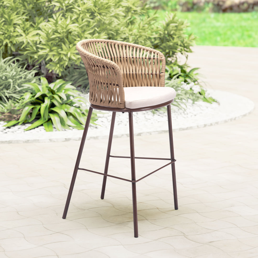 Zuo Freycinet Barstool (Set of 2) Natural