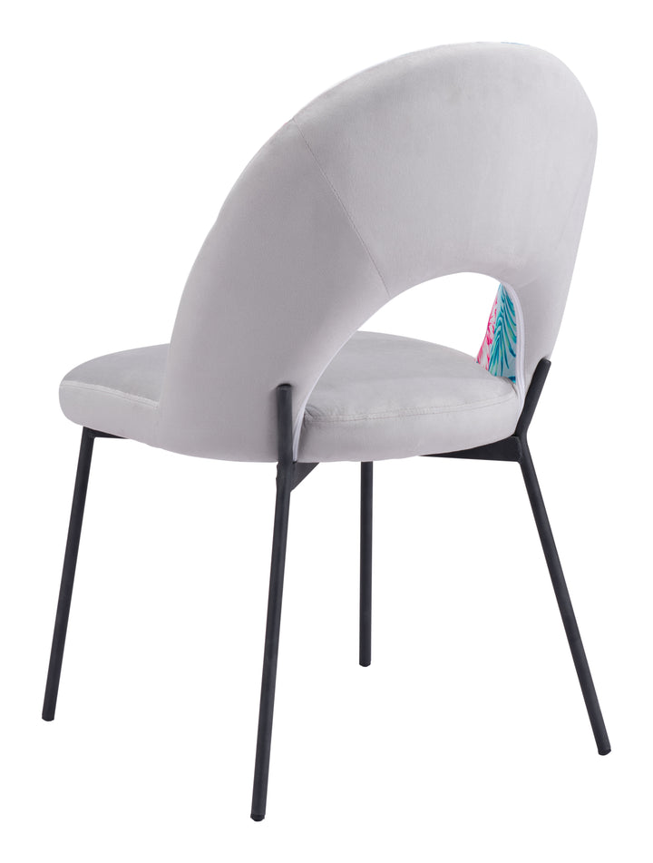 Zuo Torrey Dining Chair (Set of 2) Multicolor Print & Gray