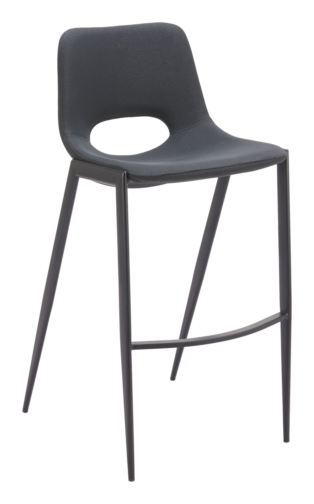 Zuo Desi Armless Barstool (Set of 2) Black