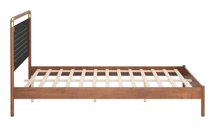 Zuo Netz Queen Bed Black & Walnut