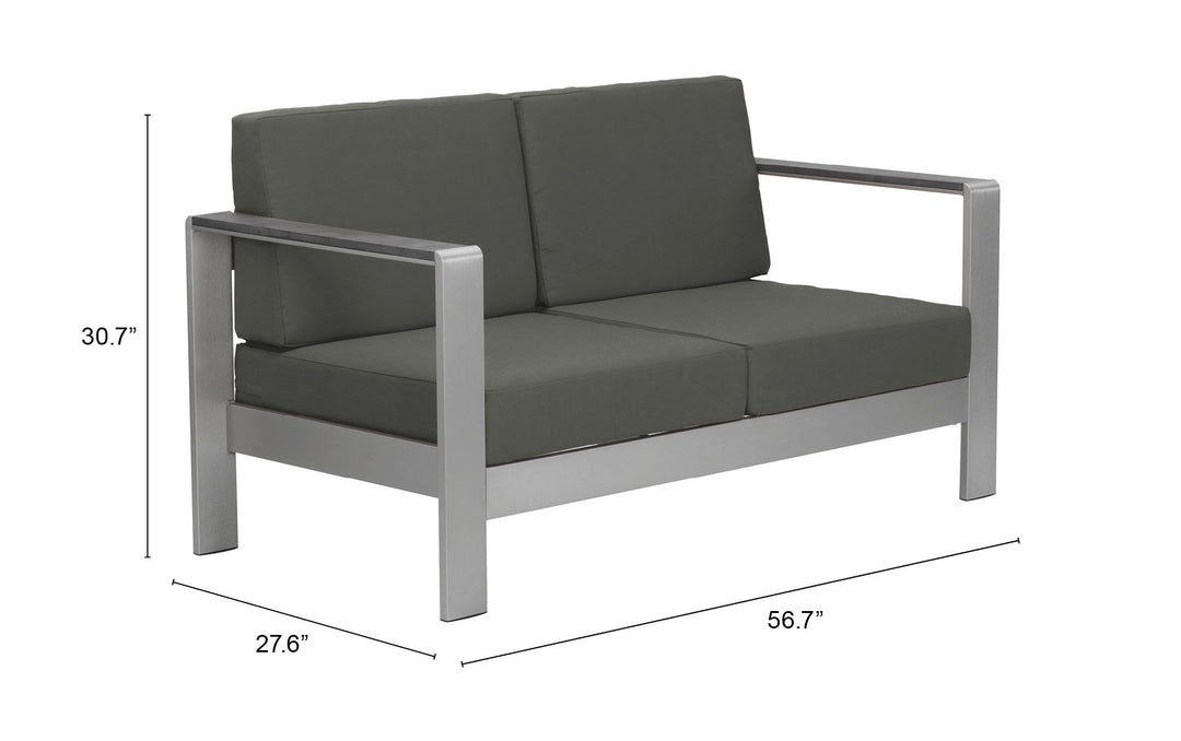 Zuo Cosmopolitan Sofa Dark Gray