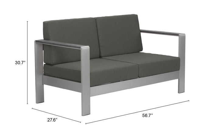 Zuo Cosmopolitan Sofa Dark Gray
