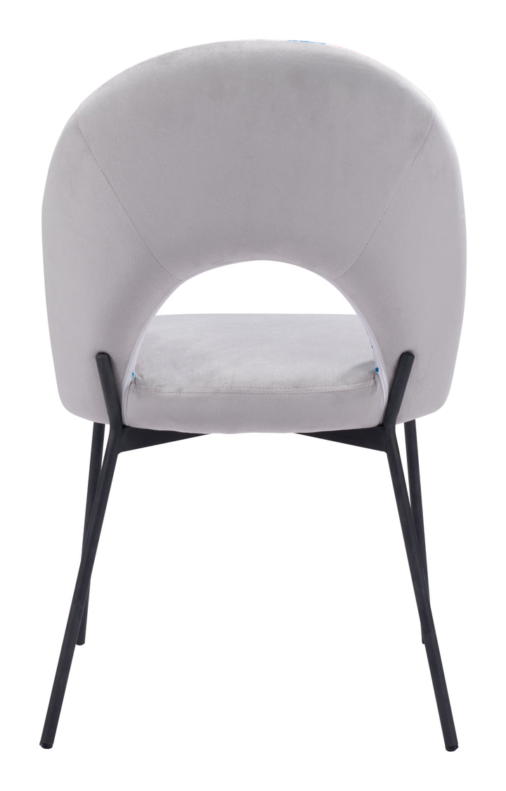 Zuo Torrey Dining Chair (Set of 2) Multicolor Print & Gray