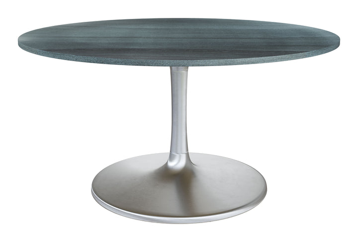 Zuo Metropolis Dining Table (60") Gray & Silver