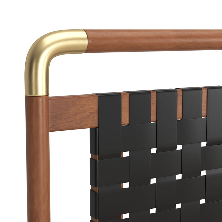 Zuo Netz Queen Bed Black & Walnut