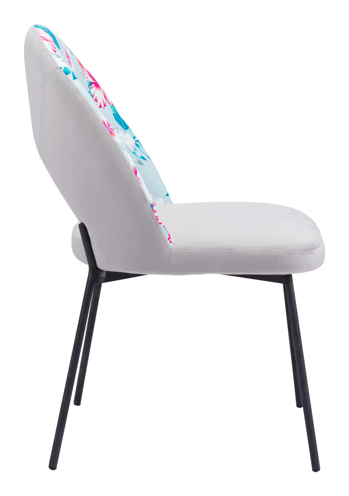 Zuo Torrey Dining Chair (Set of 2) Multicolor Print & Gray