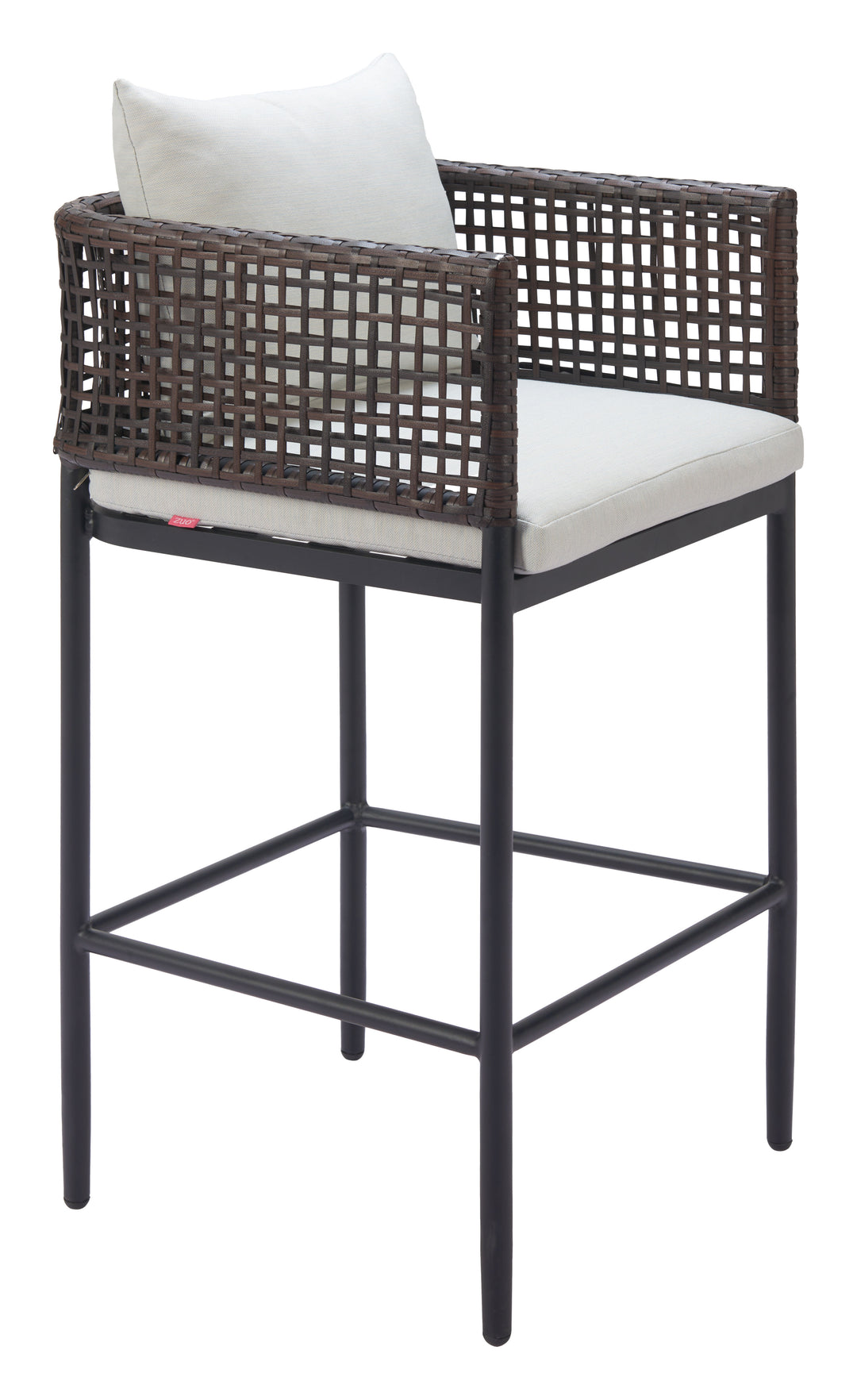 Zuo Palm Paradise Barstool Gray