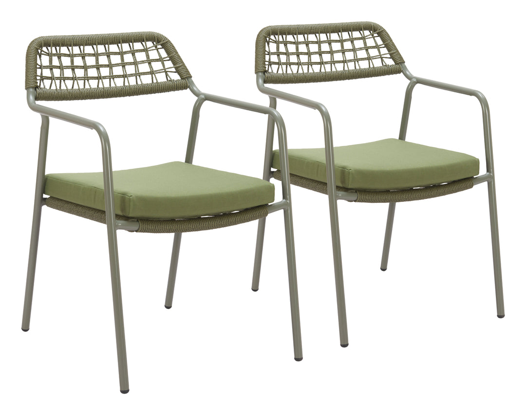 Zuo Rio Dining Chair (Set of 2) Green