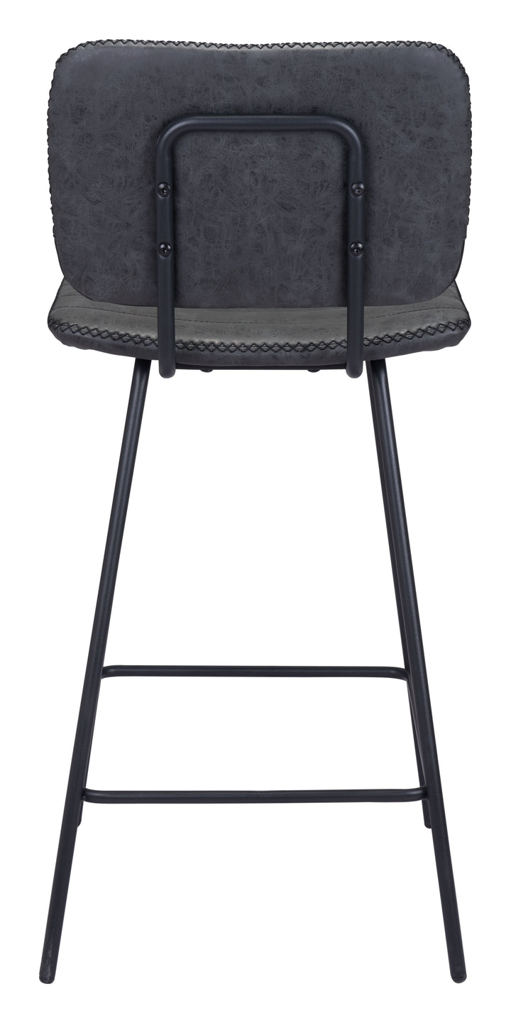 Zuo Boston Counter Stool (Set of 2) Vintage Black