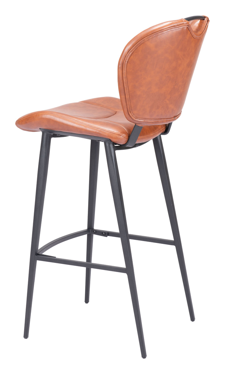 Zuo Terrence Barstool Vintage Brown
