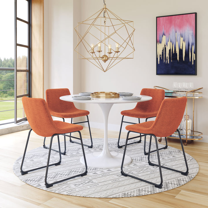 Zuo Smart Dining Chair (Set of 2) Burnt Orange