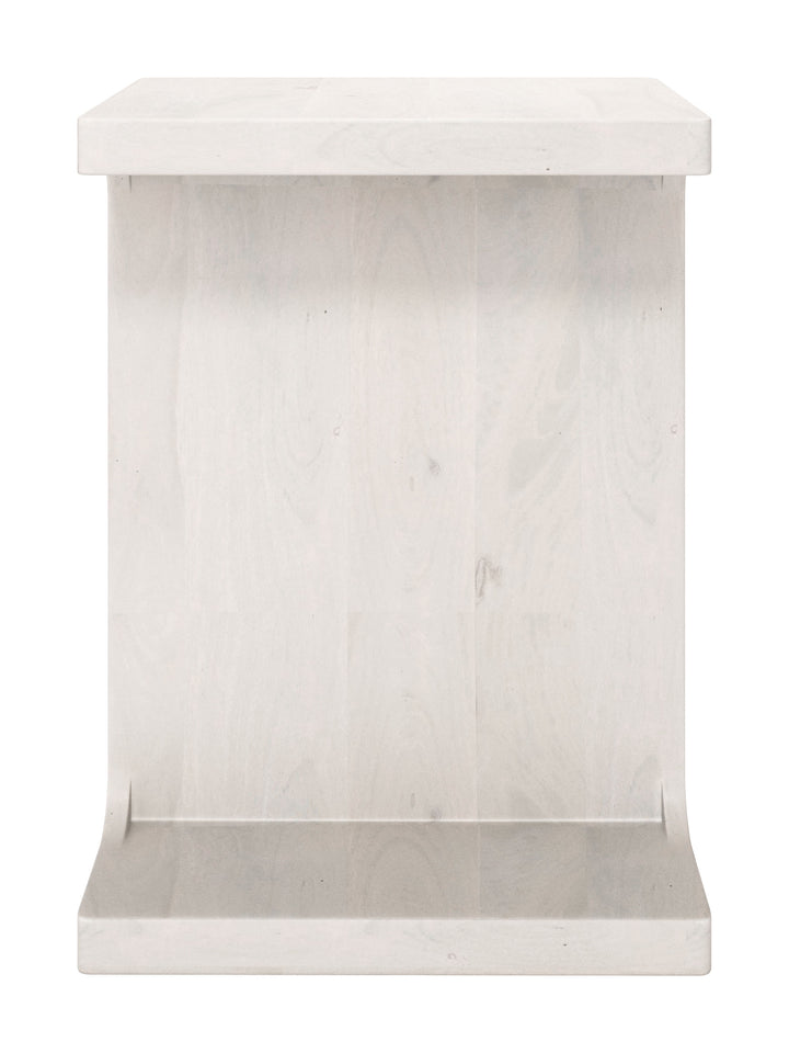 Zuo Bama Side Table Whitewashed