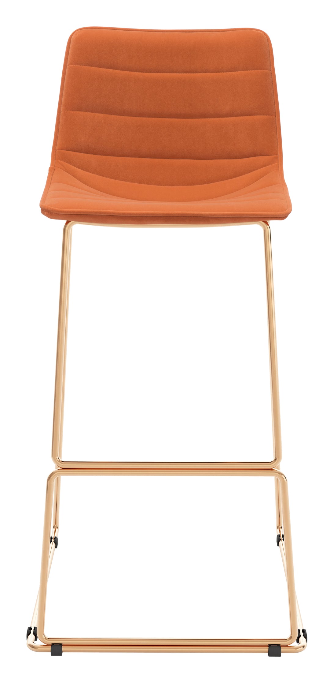 Zuo Adele Barstool (Set of 2) Orange & Gold