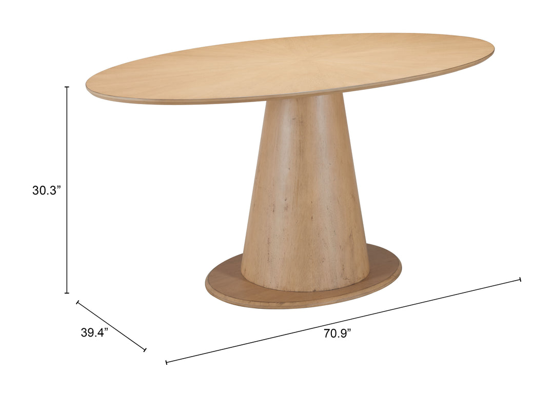Zuo Disque Dining Table Natural