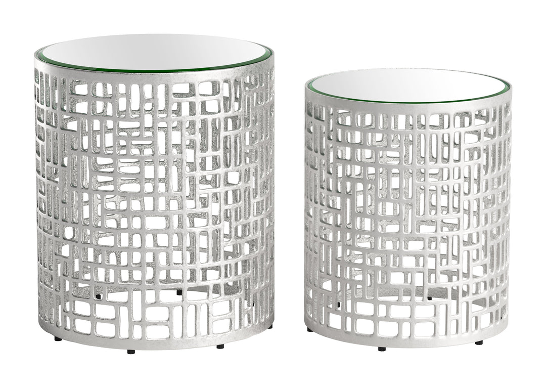 Zuo Reden Side Table Set (2-Piece) Silver