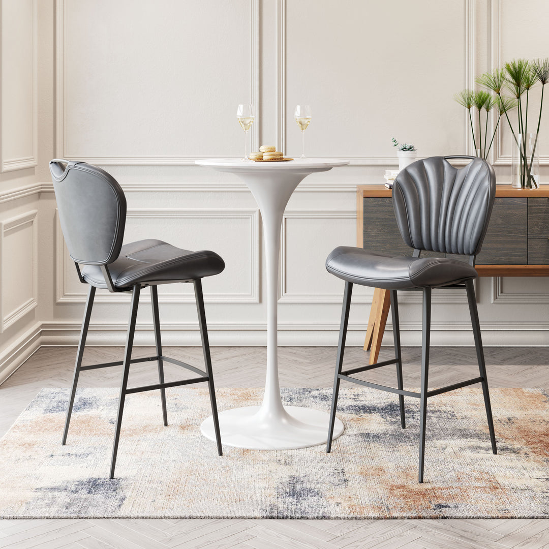 Zuo Terrence Barstool Vintage Gray