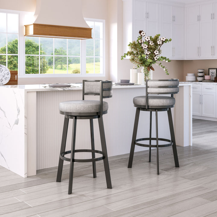 Zuo Gimsby Swivel Barstool Gray