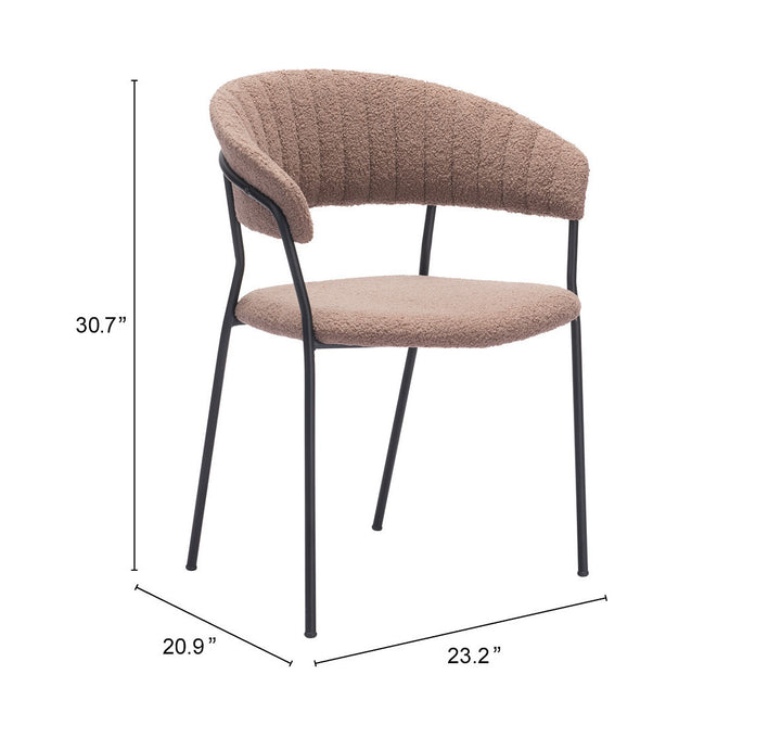 Zuo Josephine Dining Chair (Set of 2) Brown