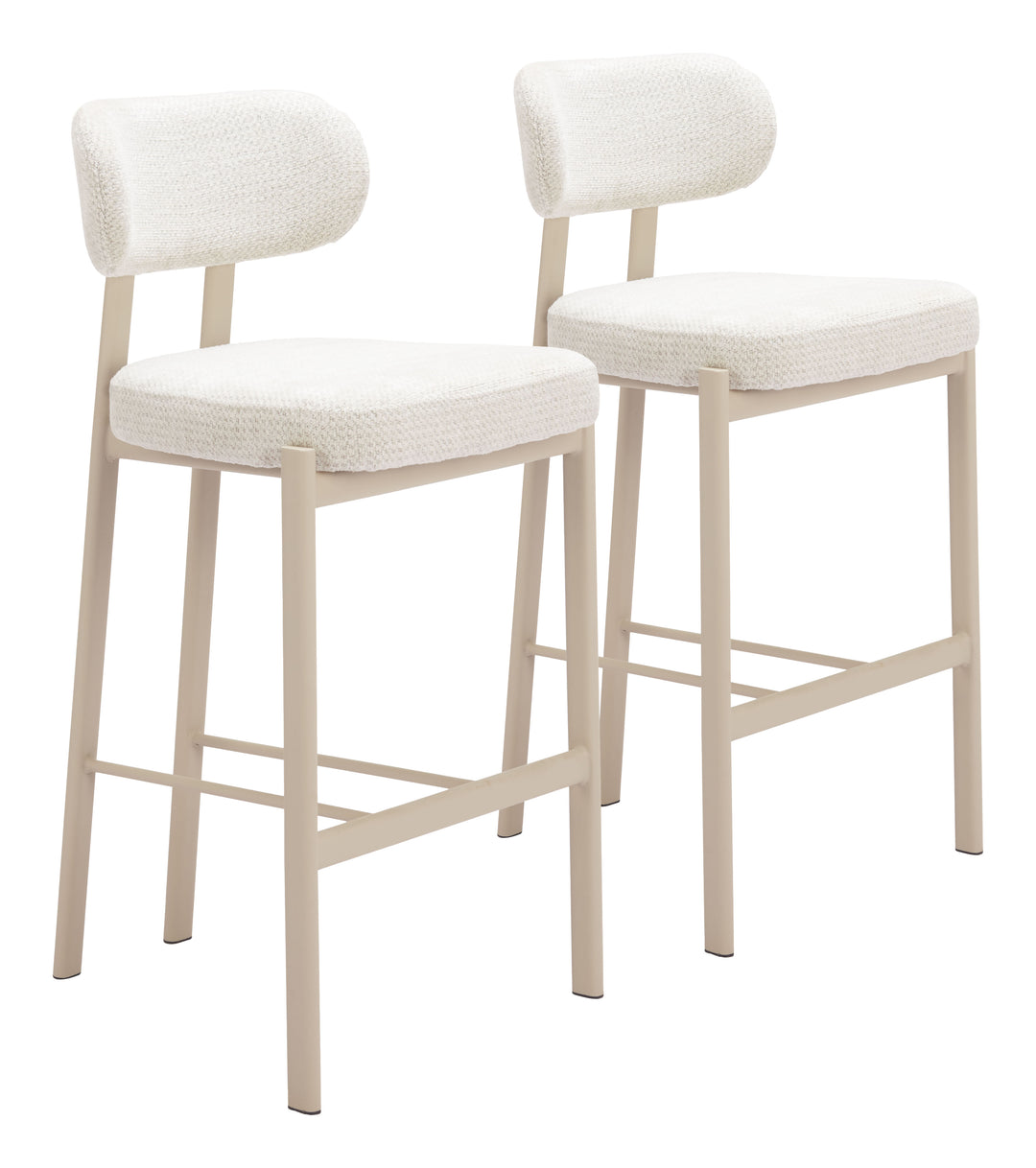 Zuo Aurea Barstool (Set of 2) Light Gray
