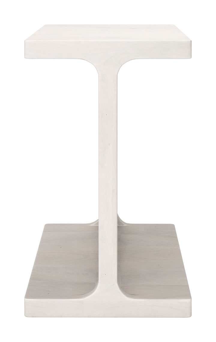 Zuo Bama Side Table Whitewashed