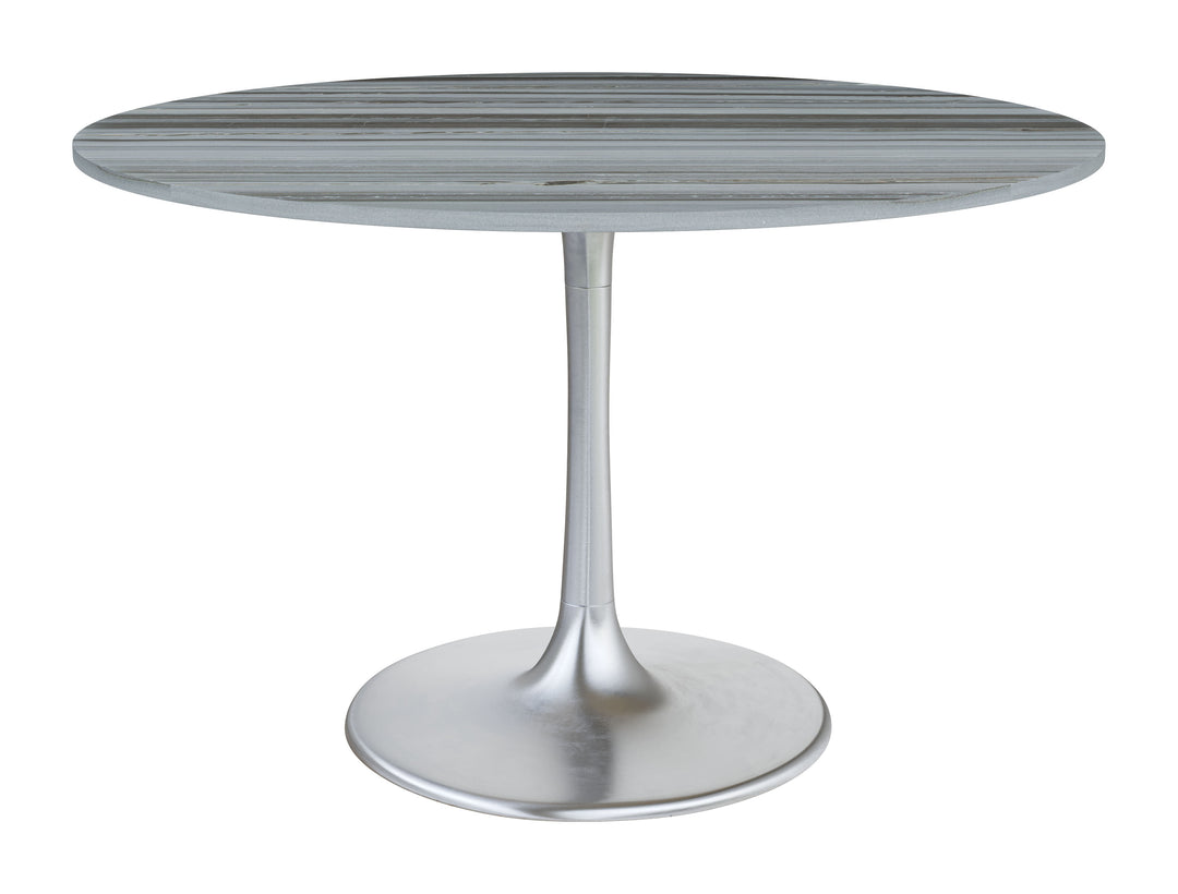 Zuo Star City Dining Table Gray & Silver
