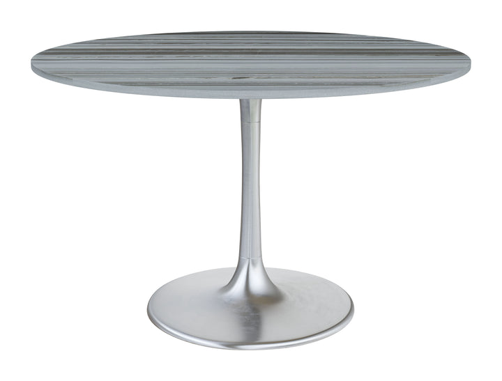 Zuo Star City Dining Table Gray & Silver