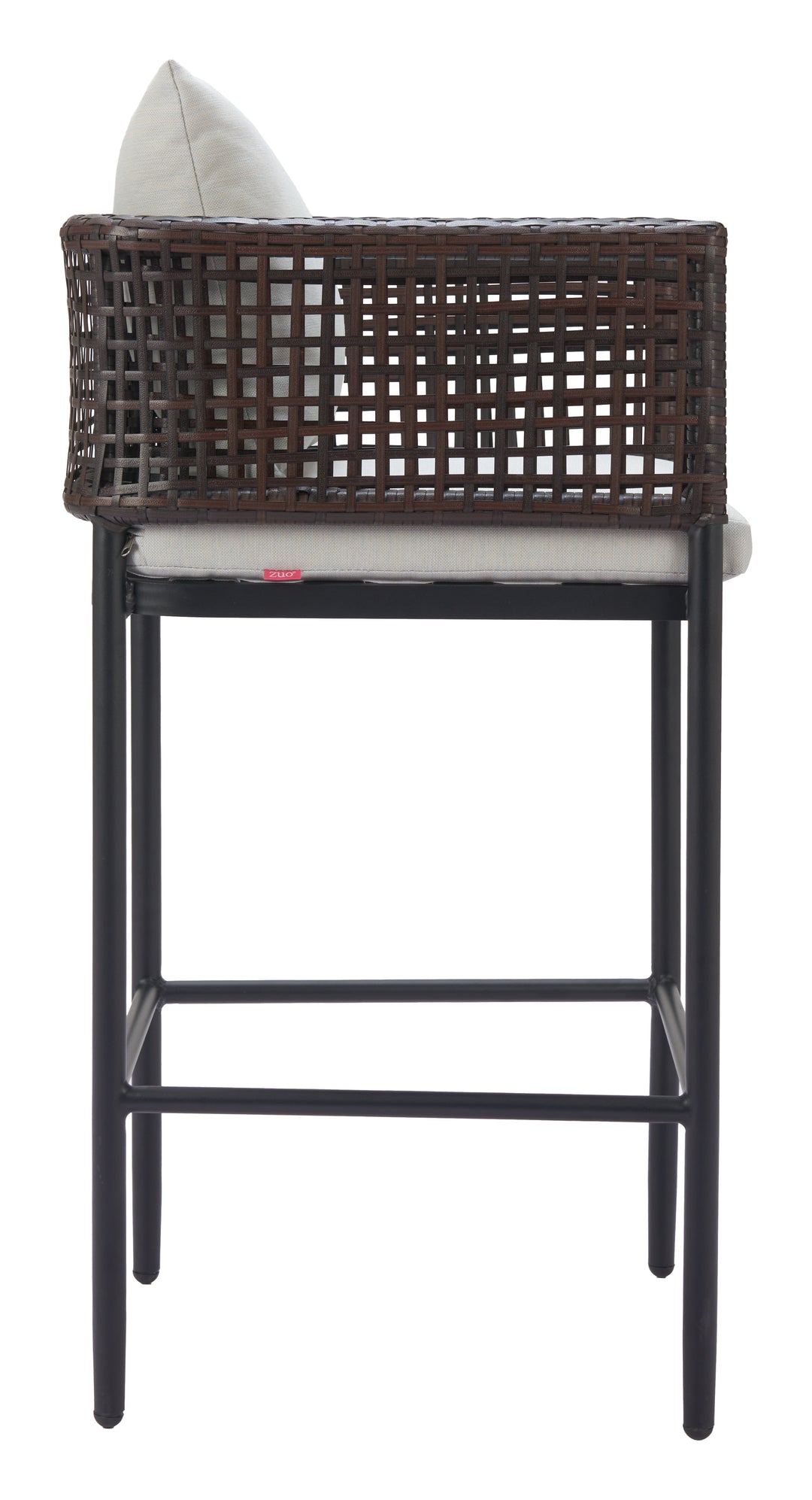 Zuo Palm Paradise Barstool Gray