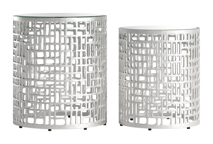 Zuo Reden Side Table Set (2-Piece) Silver