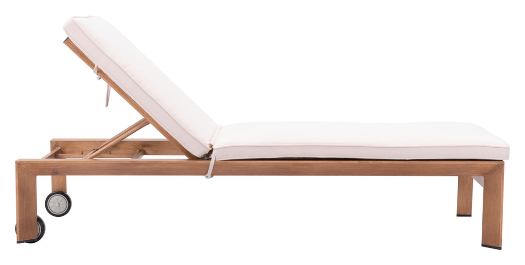 Zuo Cozumel Lounge Chair Beige & Natural