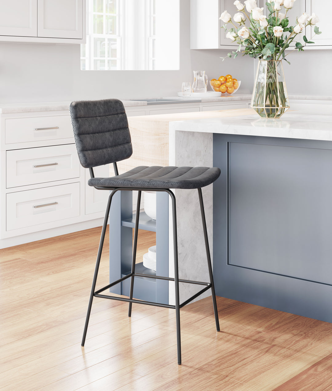 Zuo Boston Counter Stool (Set of 2) Vintage Black