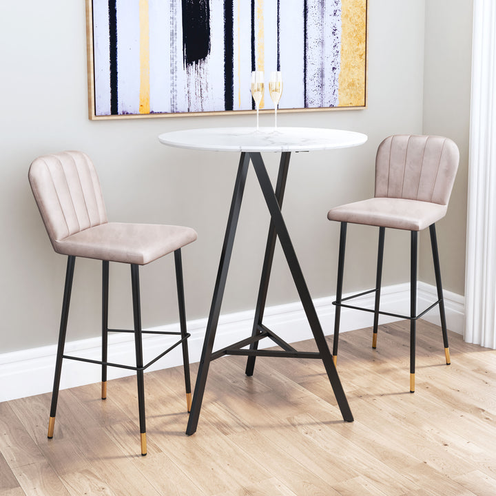Zuo Manchester Barstool (Set of 2) Gray