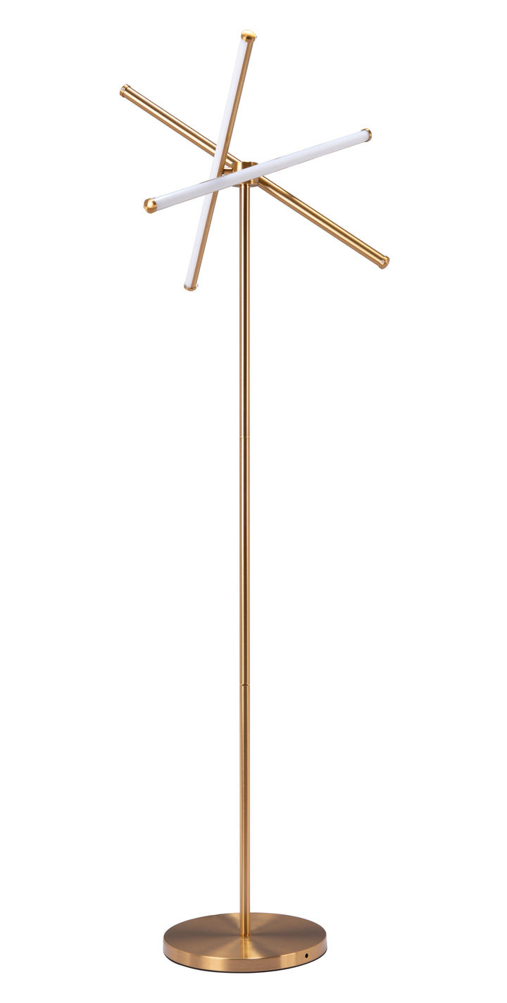 Zuo Garza Floor Lamp Brass